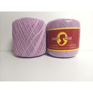 South Maid 100% Mercerised Cotton Thread Wood Purple Size 10 350+Yard Lot of 2